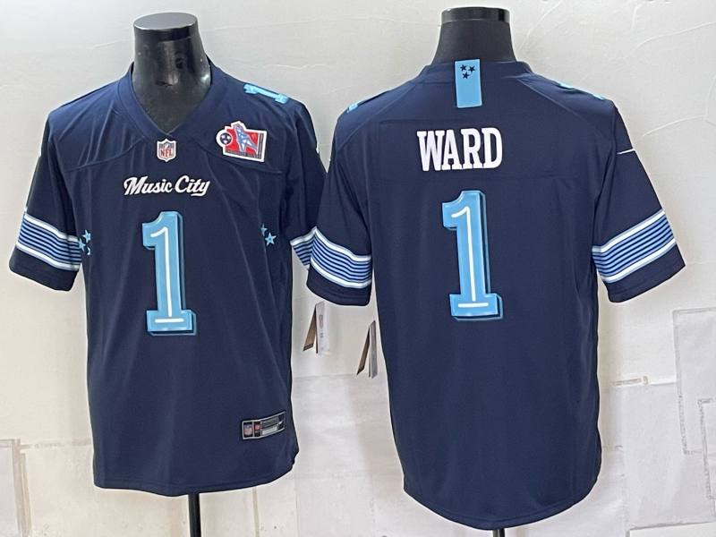 Men Tennessee Titans #1 Ward blue Nike NFL 2026 Rivalries limited Jersey 092401->tennessee titans->NFL Jersey